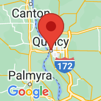 Map of Quincy IL US